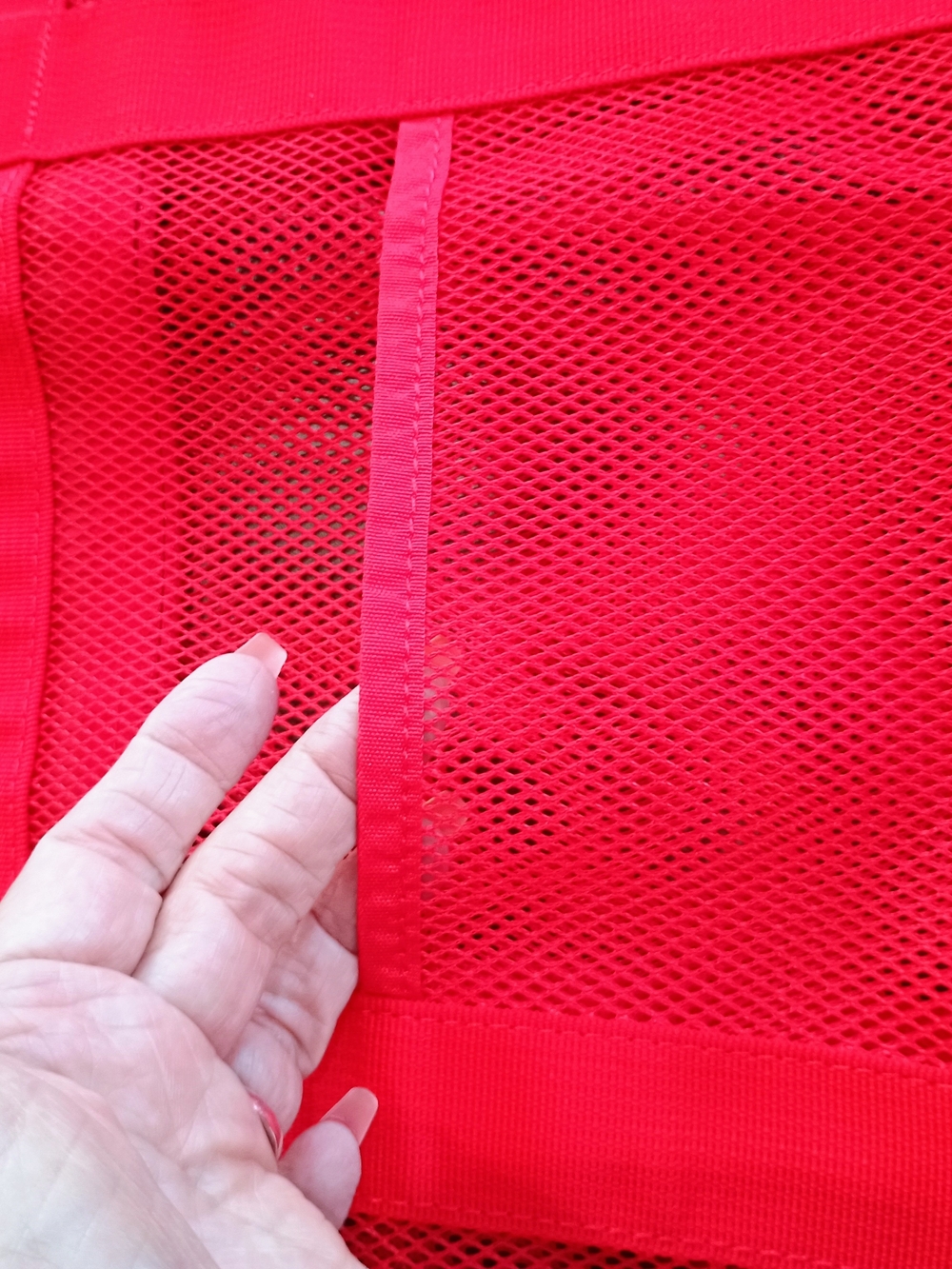 Primark Red Mesh Tote Bag - Picture 7 of 8